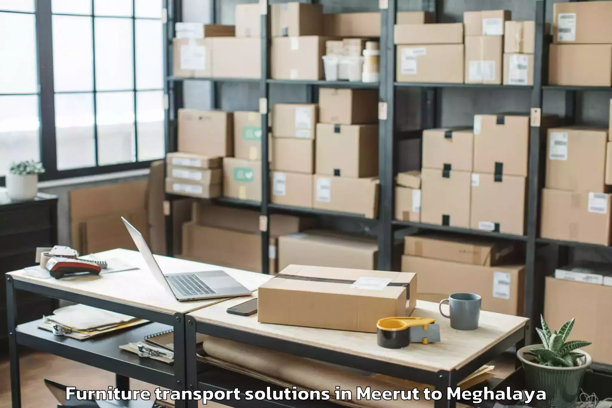 Get Meerut to Marshillong Furniture Transport Solutions